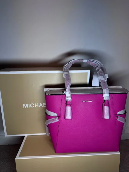 Michael Kors Fuchsia Saffiano Leather Tote
