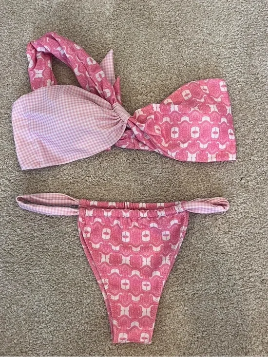 Strawberry Milk Mob Pink Patterned Women’s Bikini Set
