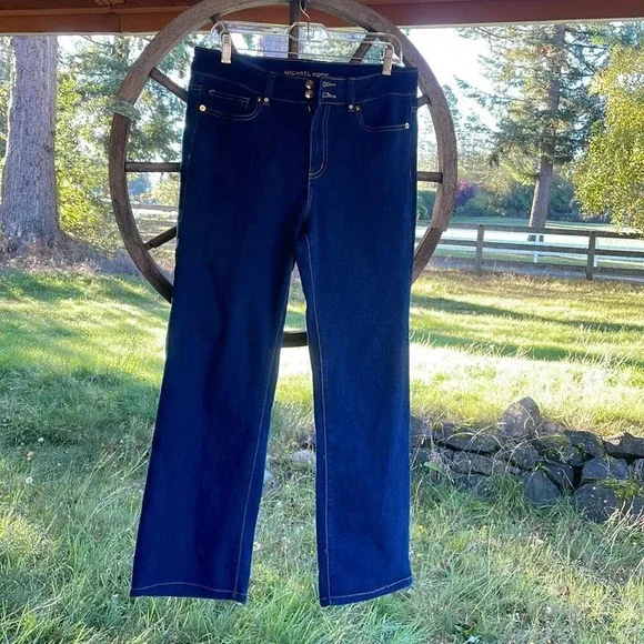 Michael Kors woman’s dark blue jeans. They are a size 10