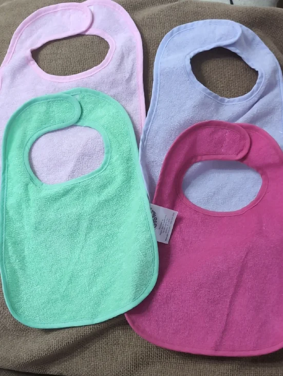 Source Unknown Baby Terry Bibs - Pink, Mint, Light Purple, Hot Pink