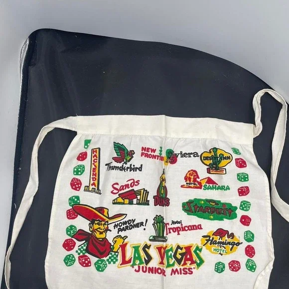Rare Retro 1960's Junior Miss‎ Apron From Las Vegas(mcp27)