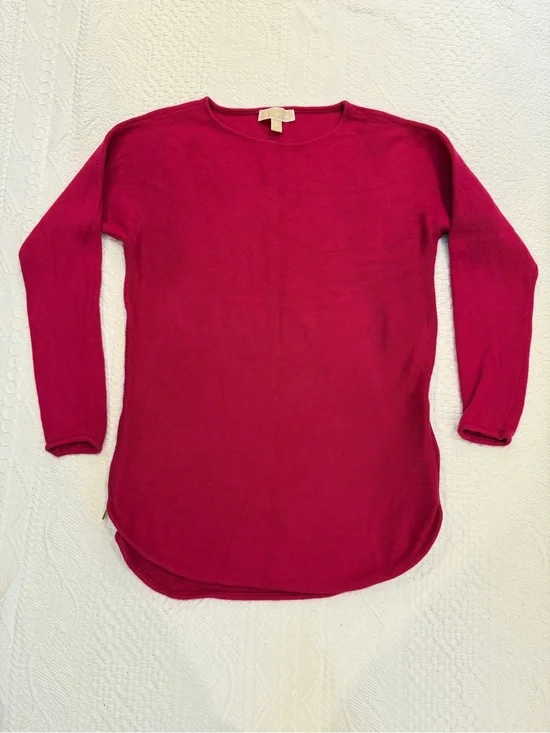 Michael Kors Pink Side Zipper Pullover Sweater Women’s Medium M