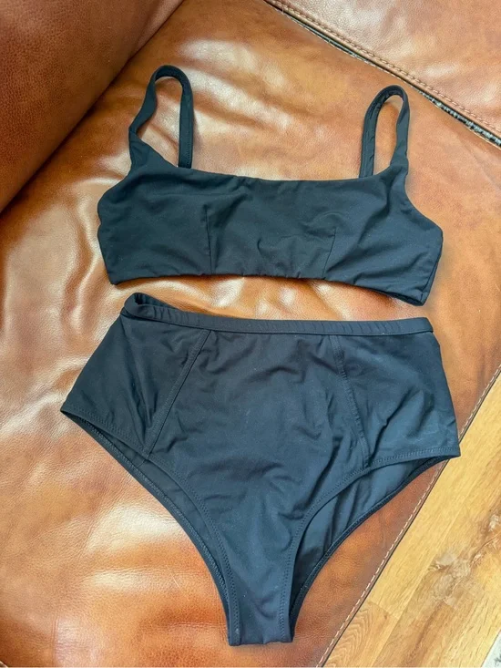 Reformation high waist bathing suit