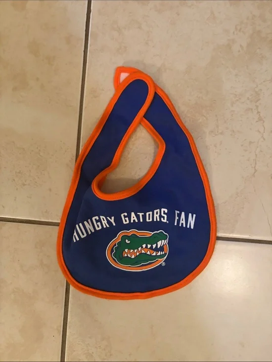 Blue & Orange Baby Bib - Hungry Gators Fan