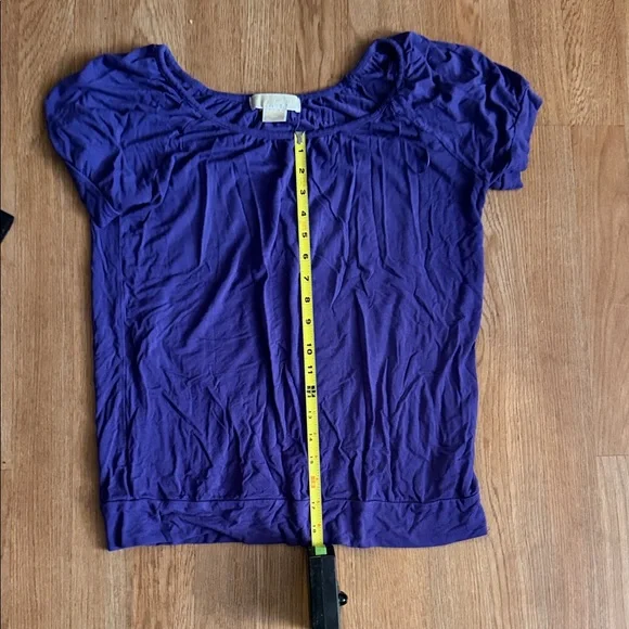 Michael Kors Rich Purple Short Sleeve Top‎