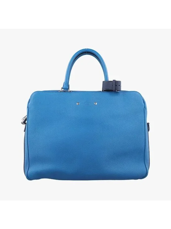 Louis Vuitton Alma Briefcase MM Blue Taurillon Leather