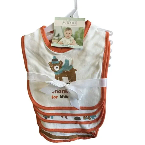 Baby Gear Assorted Baby Bibs 5 Pack Set NWT