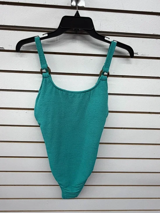 Shade & Shore Textured Teal One Piece Swimsuit NWT Medium