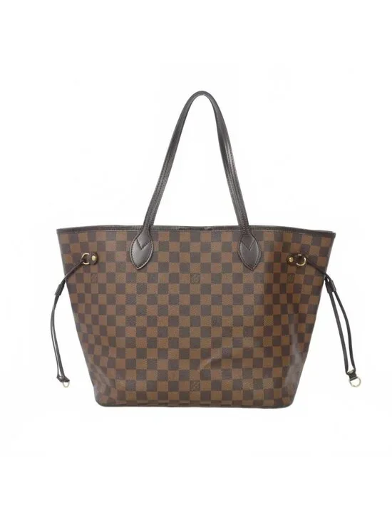 Louis Vuitton Neverfull MM Damier Tote Purse Brown