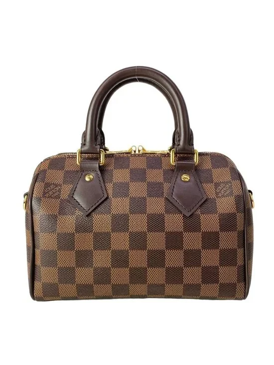 Louis Vuitton Handbag Damier Speedy Bandouliere Ebene Leather Cowhide