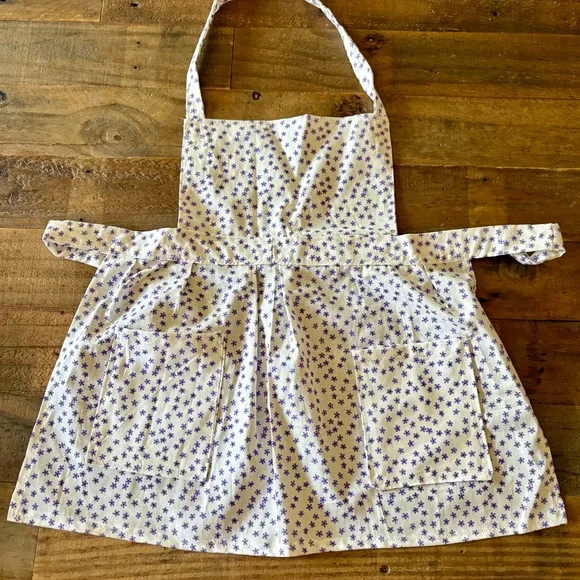Toddler Apron with Blue Star Print
