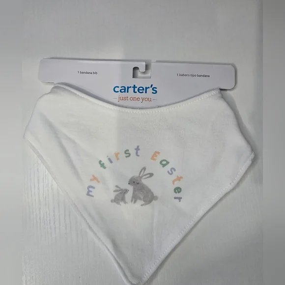 Carters Just One You My First Easter Bib New On Packaging