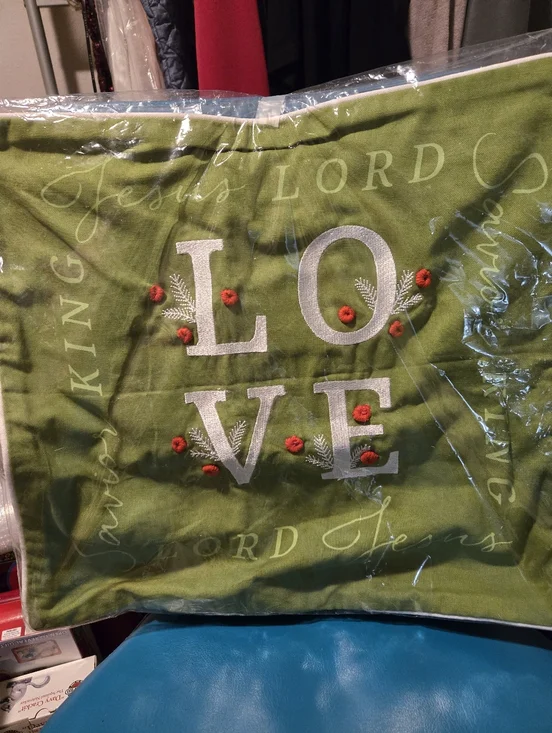 Mary & Martha Christmas LOVE Pillow Cover 18