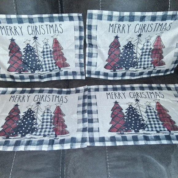 Plaid Christmas Tree Holiday Pillows