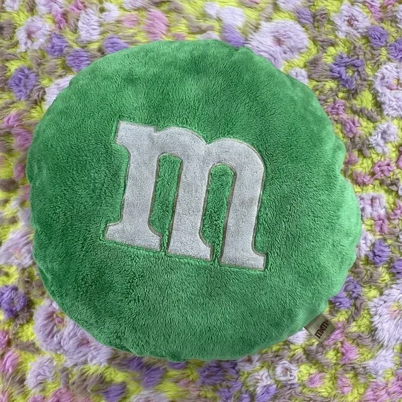 2022 M&M's Green Round Plush Pillow Soft Mars Inc