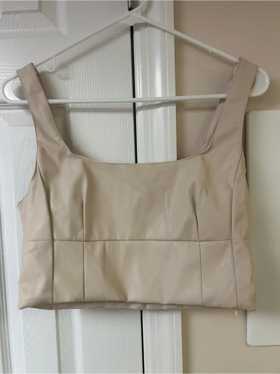 NWT Altar'd State faux leather crop top