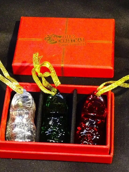 New in the box Life's Christmas Shoe Project Set of 3