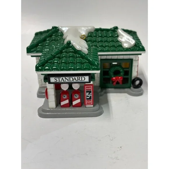 Coca Cola Trim-A-Tree Collection Christmas Ornament Standard Gas Station 1991