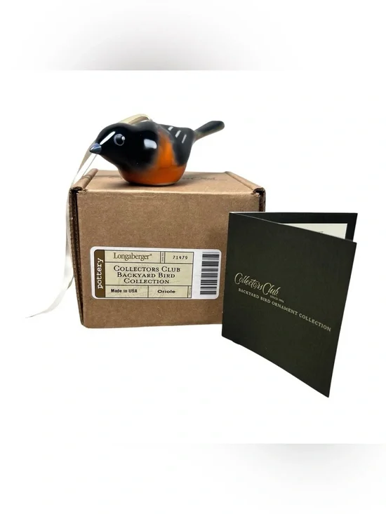 Longaberger‎ NIB Collectors Club Backyard Bird Collection ORIOLE Ornament USA