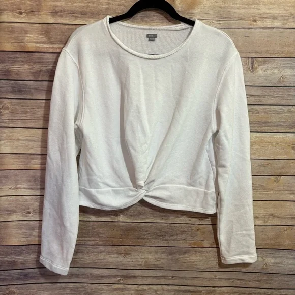 Aerie twist front Crop crewneck sweatshirt Size Latge  I3