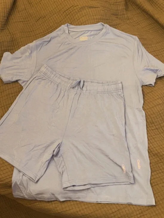 Comfrt Cornflower Cloud set shirt and shorts, NWT