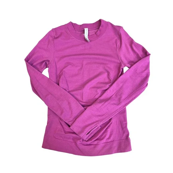 Athleta Foresthill Ascent Top Womens‎ XS Pink Excellent Seamless Mesh Thumbhole