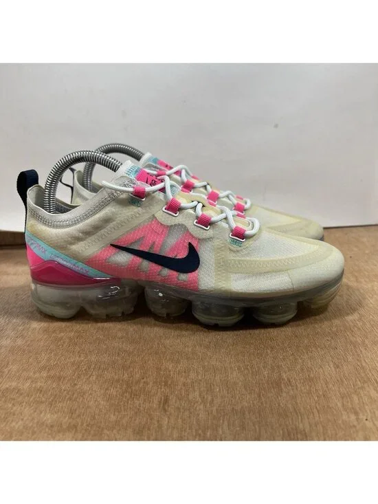 Nike Air Vapormax 2019 Women Size 8.5 Running Shoes Grey Pink AR6632-007