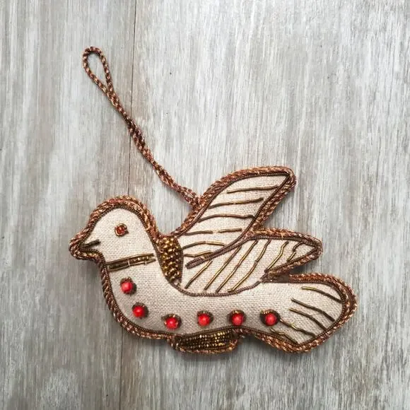 Vintage Bird Shaped Ornament