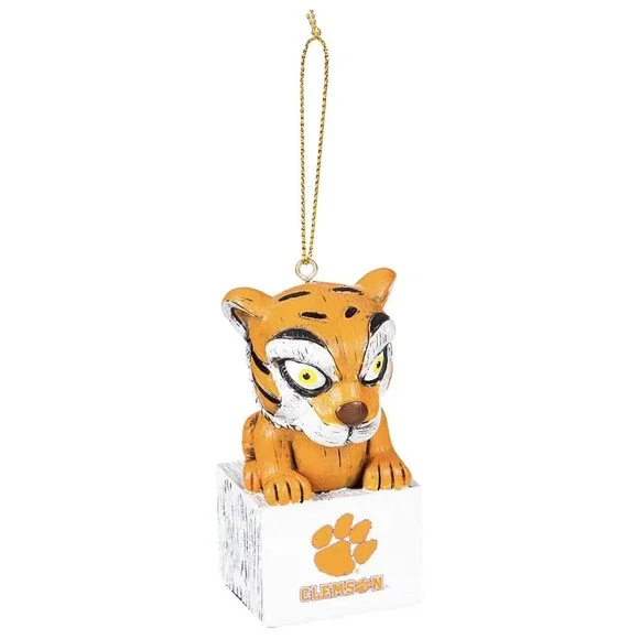 Brand New Clemson Tigers Christmas Ornament Tiki Design Evergreen NCAA