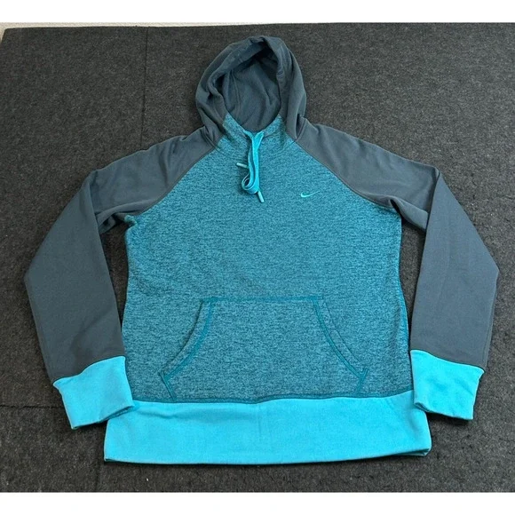 Nike‎ Therma-Fit Fleece Hoodie Sweatshirt Women's Size Medium 548804-479 Blue