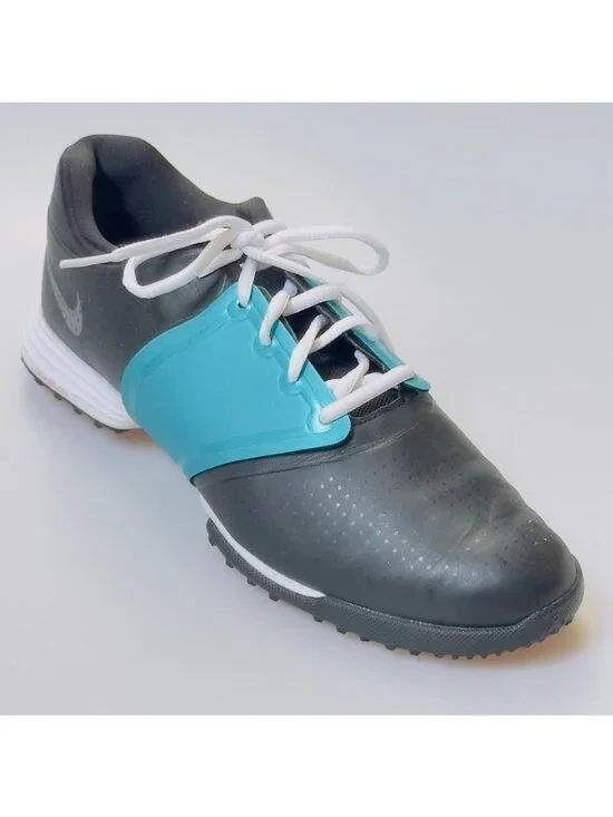 NIKE LUNARLON Women's Shoes Golf Black Blue Grey White Laces Size 7.5