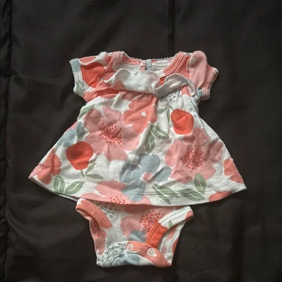 Carter's Pink and Blue Diaper Covers with Floral Design