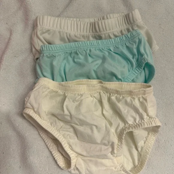 Carter's White and Blue Diaper Covers Soft Cotton Set