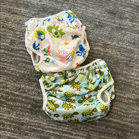 White and Blue Diaper Covers for Accessories