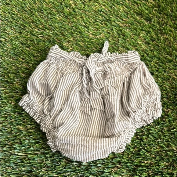 Charming Striped Ruffle Diaper Cover