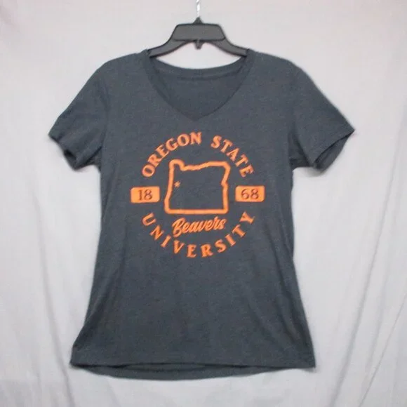 Oregon State University Brewers Graphic Print T-Shirt Gray Women‎ Size | M