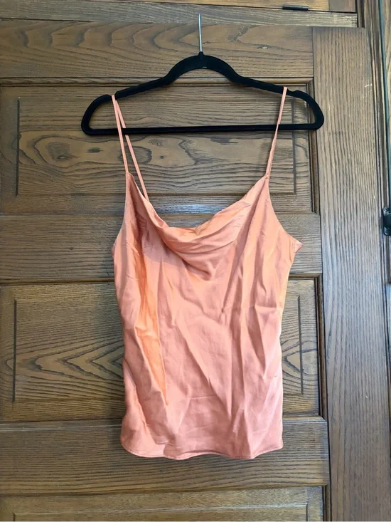Intermix Fayette Cowl Neck Silk Camisole