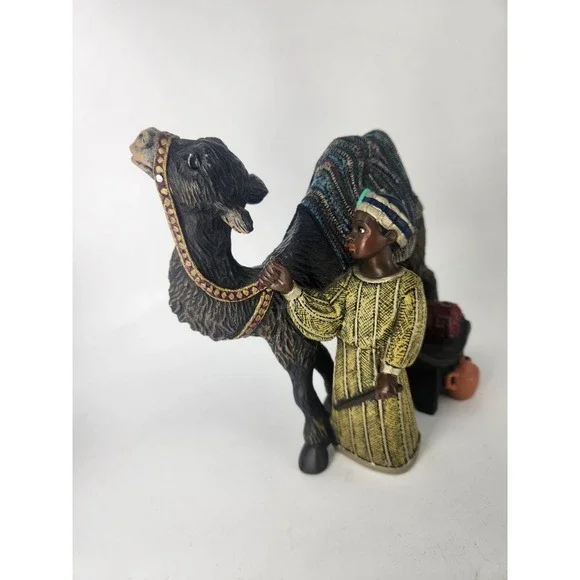 1997 Enesco Mahogany Miracle Camel Driver‎ with Camel Nativity Parastone 302414