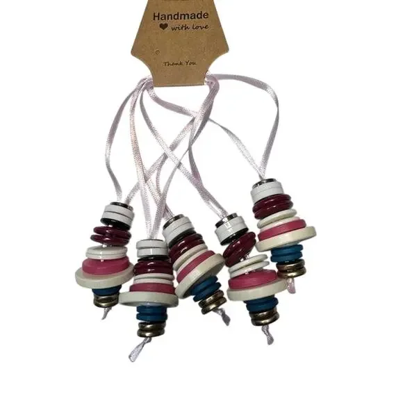 Button tree ornaments Christmas tree handmade up cycle