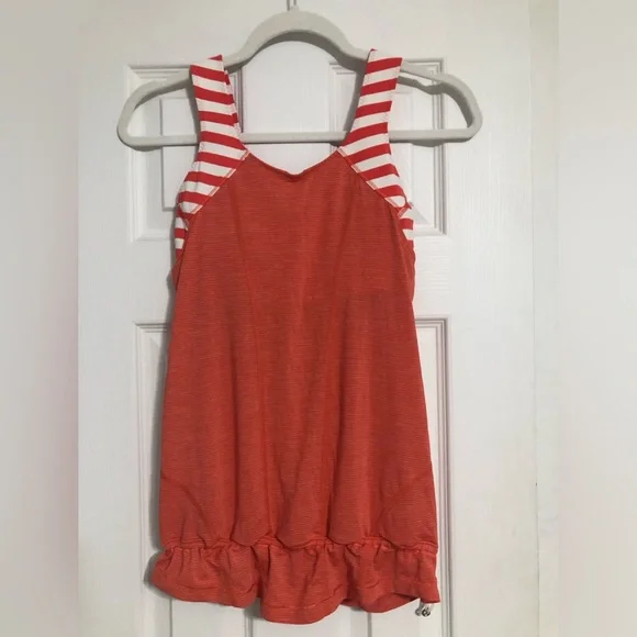Lululemon drawstring striped built‎ in bra tank top women’s small