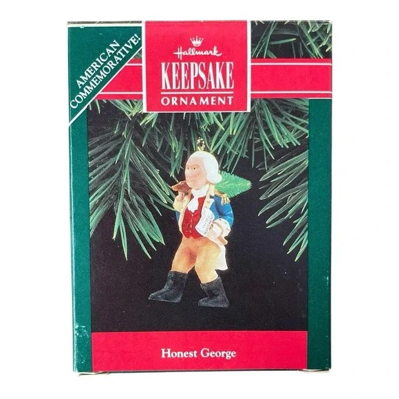 Honest George American Commemorative 1992 Hallmark Keepsake‎ Ornament