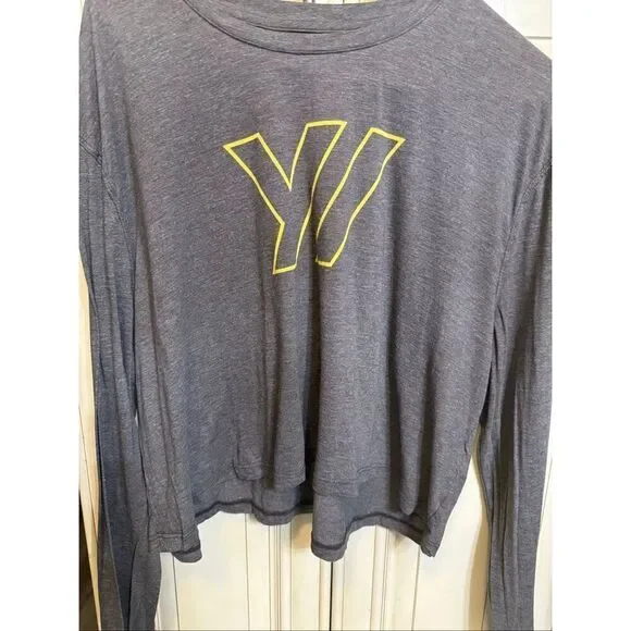 James Perse Y/osemite Women's Tech Jersey Cropped T-shirt Gray Large