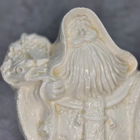 Santa Claus Glazed Ceramic Christmas Decor Figurine With Bell‎ - 9