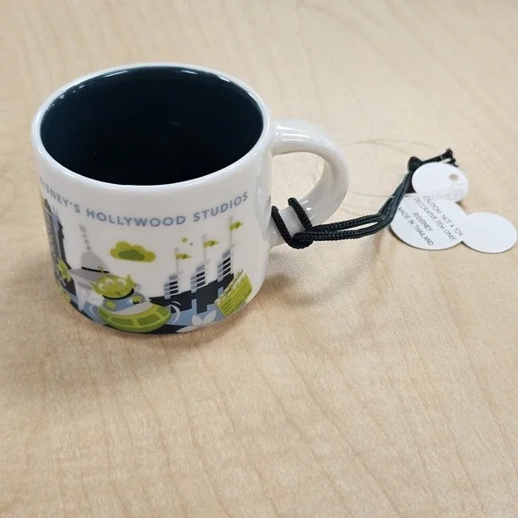 Starbucks Disney Parks You Are Here Hollywood Studios 2 oz Mini Mug Ornament