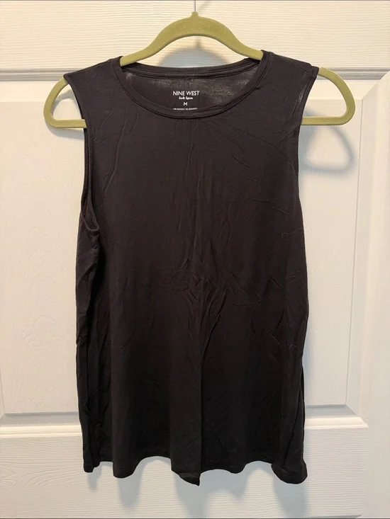 Nine West Black Crewneck Tank