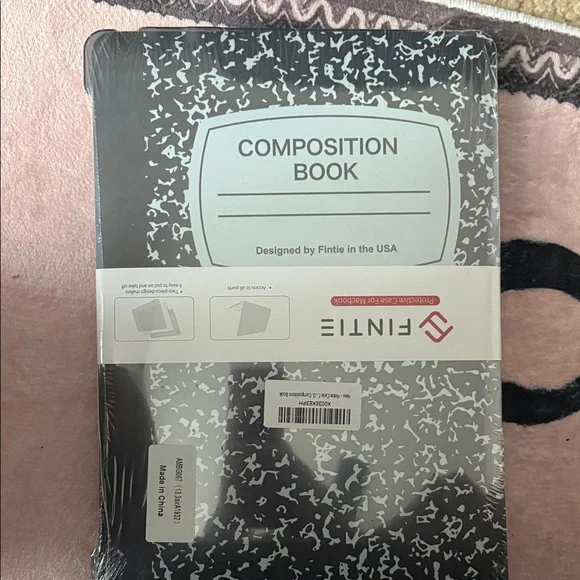 Fintie Composition Book Notebook cover for MacBook Air 13 - Black & White Marble