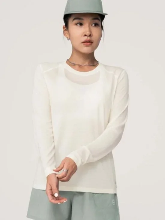 Allbirds Natural Run Long Sleeve Tee Natural White S