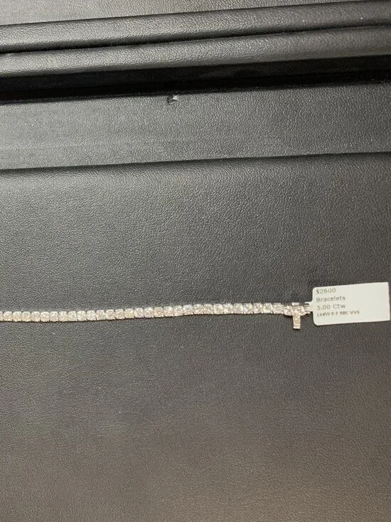 Bracelet | 14k white gold | 5carat lab grown diamonds
