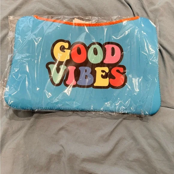 Colorful 'Good Vibes' Laptop Case