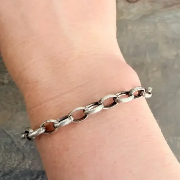 Italian sterling silver 925 chain link bracelet
